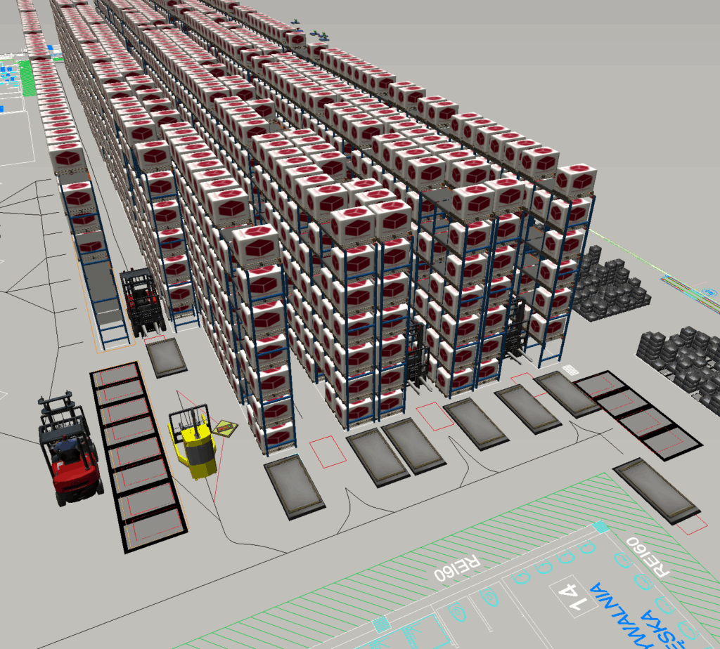 widok modelu FlexSim